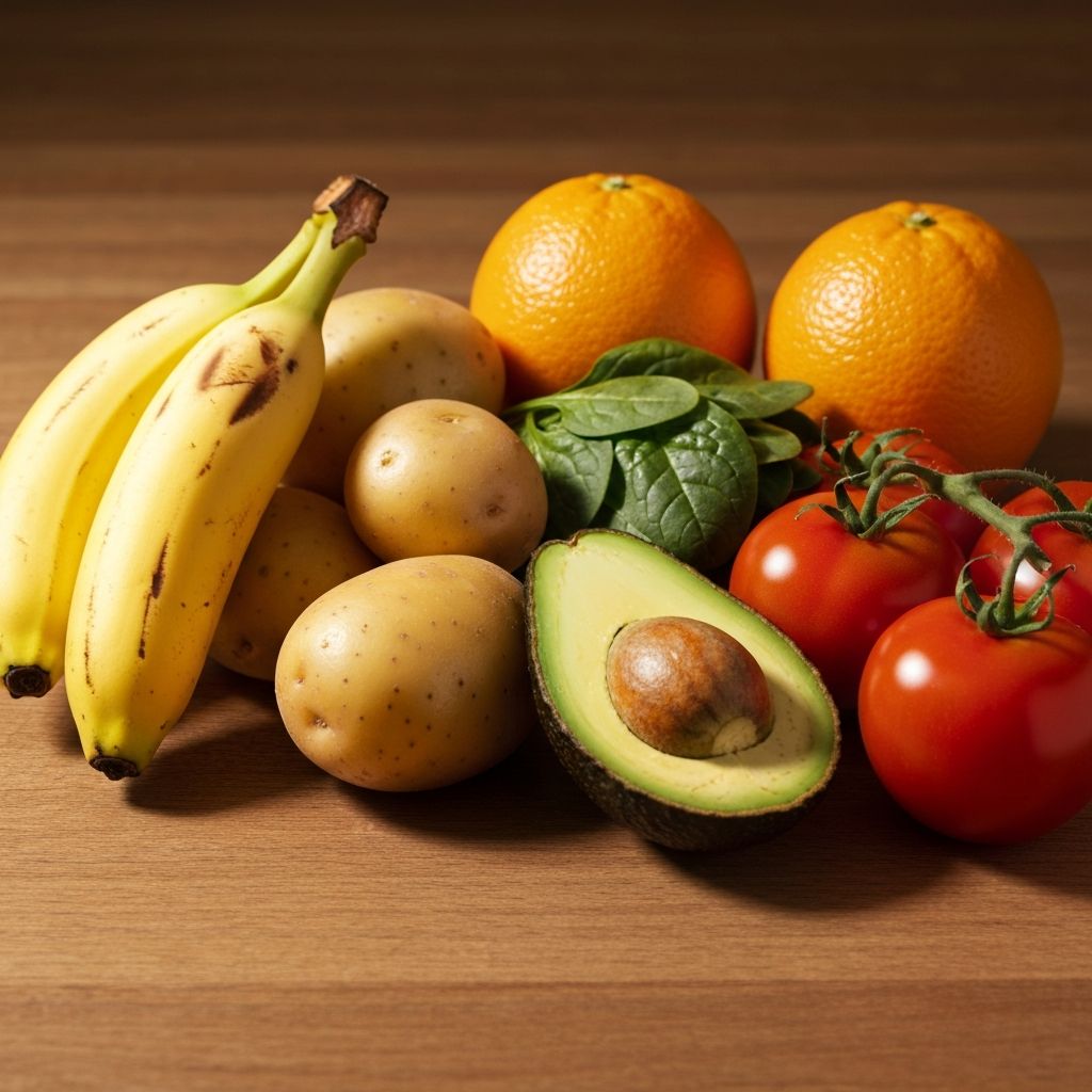 Potasyum besin kaynakları